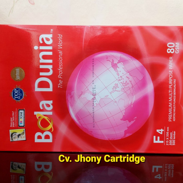 

pintar- Kertas Print Hvs Bola Dunia F4 80 g gram gsm