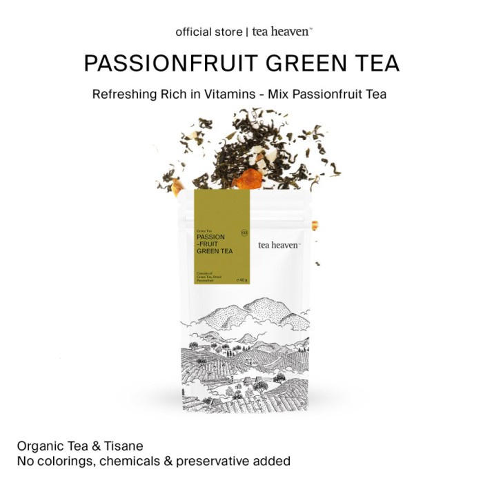 

Passionfruit Green Tea Teh Hijau Buah Premium Cafe Artisan Tea Heaven