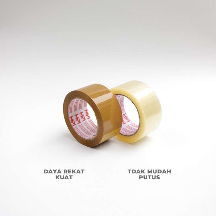 

pintar- Lakban Bening - Lakban Cokelat 48 mm x 100 Yard MPI 1 Dus isi 72 Roll