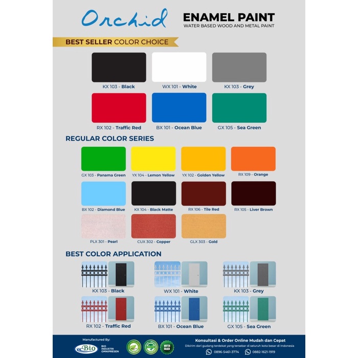 

pintar- Cat Enamel Water based Wood and metal paint orchid 400gr
