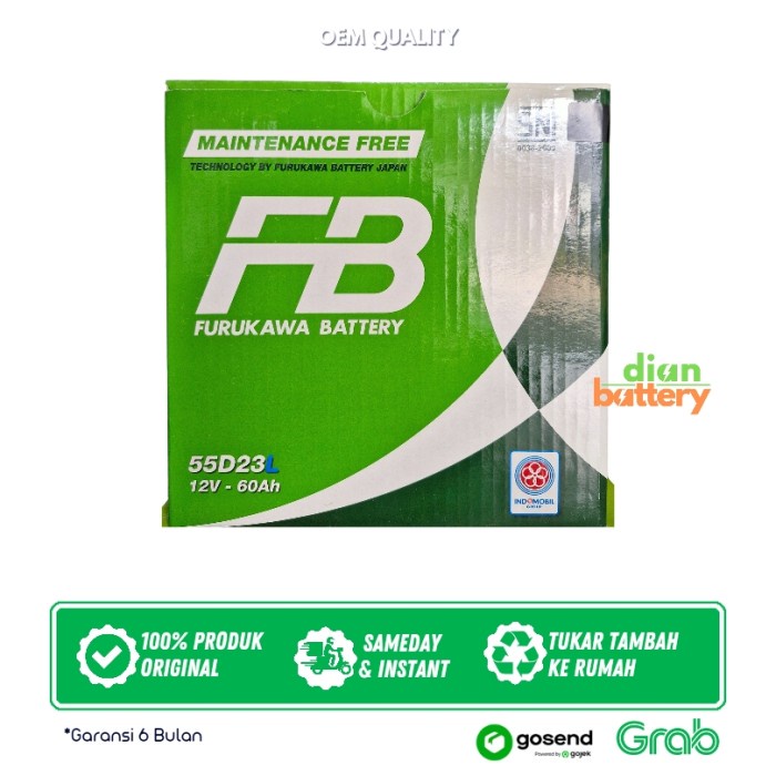 AKI KERING MITSUBISHI MIRAGE FB MF 55D23L FURUKAWA BATTERY (60AH)