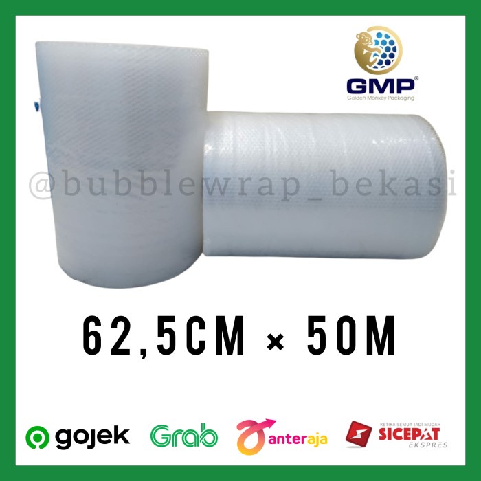 

party- Bubble Wrap Roll PREMIUM MURAH GMP 62,5CM X 50 Meter (1 Roll bagi 2)