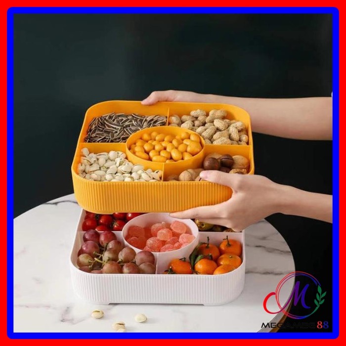 

PROMO Toples Tempat Kue Lebaran / Toples Makanan Ringan Snack / Fruit Tray EJ315