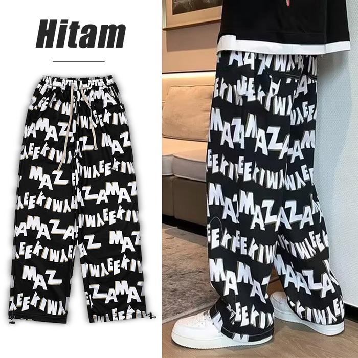 NewCelana Panjang Hip Hop Style Baggy Pants Oversize Celana Longgar Celana Panjang Olahraga Pria