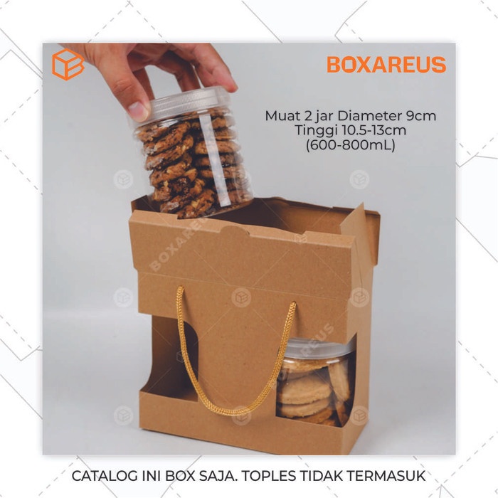 

party- Dus Box Toples Tabung Jar 600 - 800ml Hampers Packaging PB Duo
