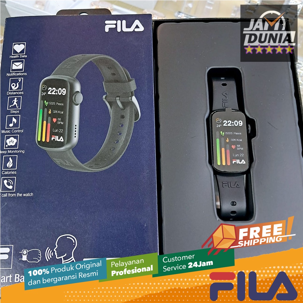 JAM SMARTWATCH UNISEX FILA BRAZ/15B JAM SMARTWATCH FILA PRIA DAN WANITA BRAZ 15B DIGITAL BLACK RUBBE
