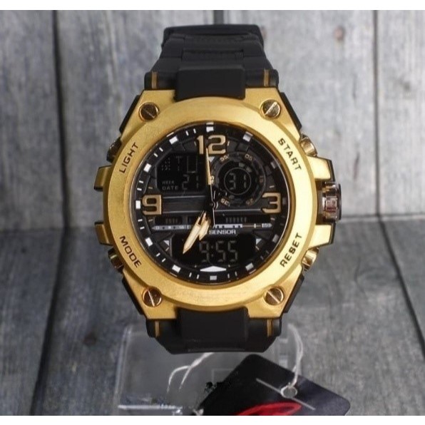 WBS JAM TANGAN PRIA ANTI AIR RUBBER DUALTIME METAL RM235 [TERBARU[TERLARIS[ORIGINAL[ASLI]