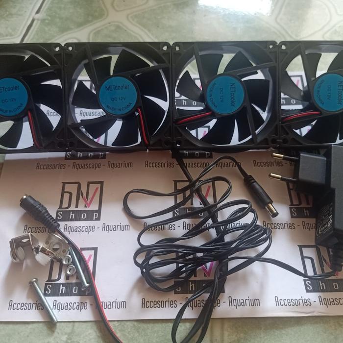Petshop Indo - Fan aquascape 4 kipas aquarium kipas air laut pendingin air