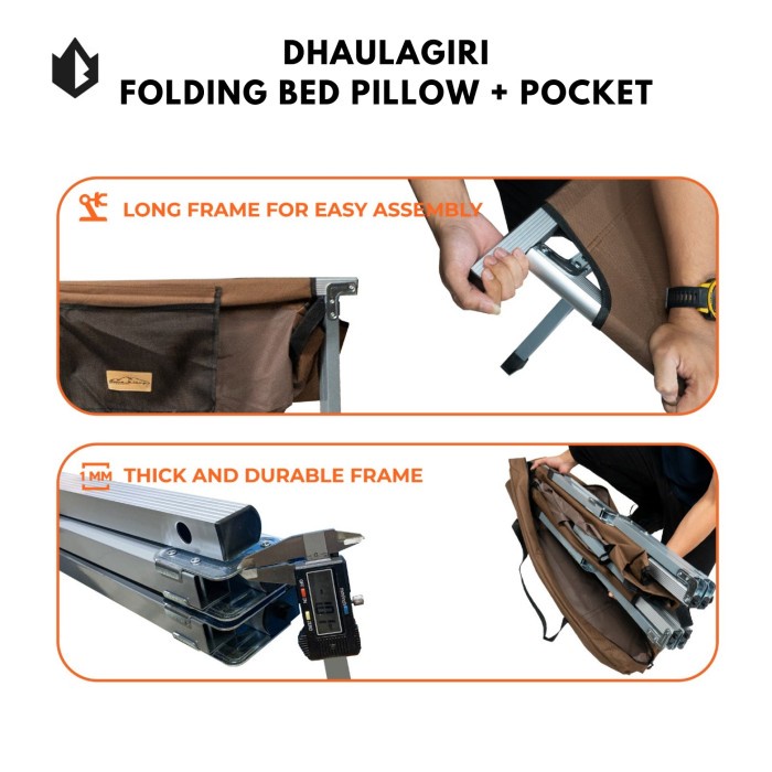 Best- folding bed pillow dhaulagiri - Velbed dhaulagiri Alumunium - TANDU DH