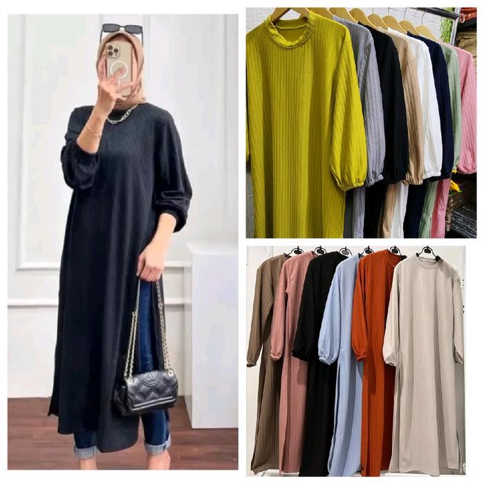 Tunik Oversize Fashion Wanita Kekinian Hijab Muslimah Cod