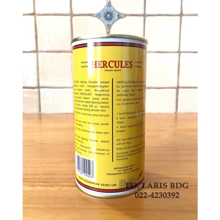 

Lezat- BAKING POWDER HERCULES BRAND 450GR (PENGEMBANG KUE HERCULES)