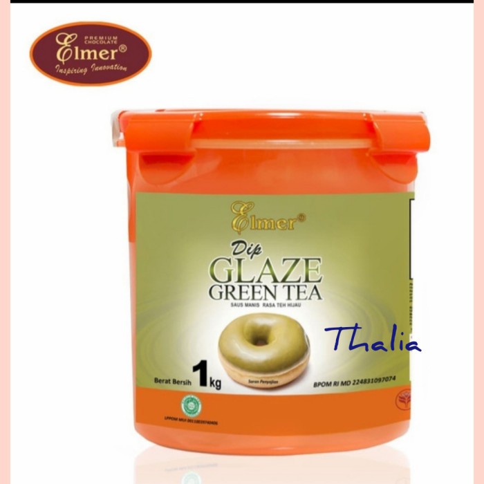 

Lezat- ELMER DIP GLAZE GREENTEA 1KG TOPPING/ISIAN UNTUK DONAT/ROTI/CAKE DLL
