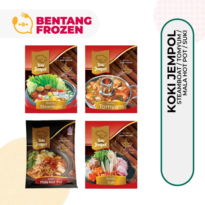 

HL350 KOKI JEMPOL BUMBU STEAMBOAT TOMYAM INSTAN 60GR PRAKTIS DISKON