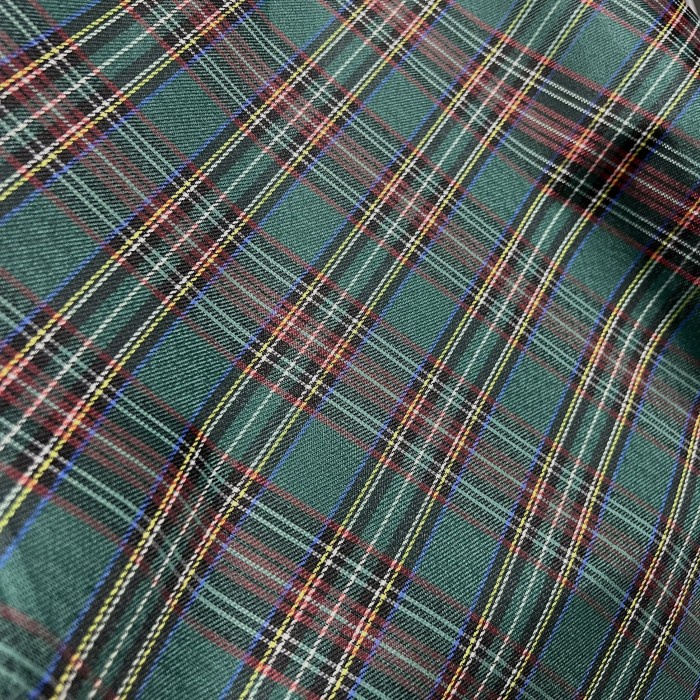 PREMIUM kain Fabric jok mobil & Doortrim Tartan british hijau