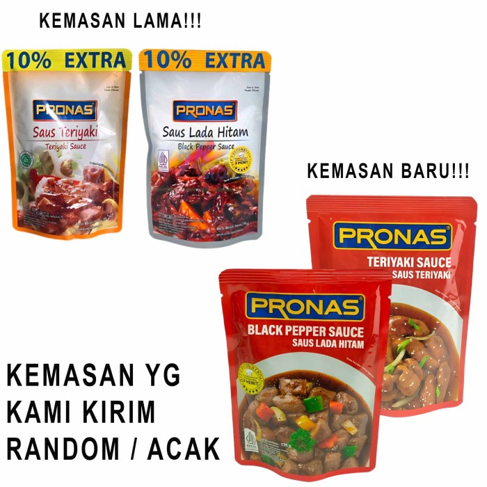 

AL836 Saus Bumbu Instan * Pronas Sauce * Saus Rasa Teriyaki & Lada Hitam * 195gr BIG SALE