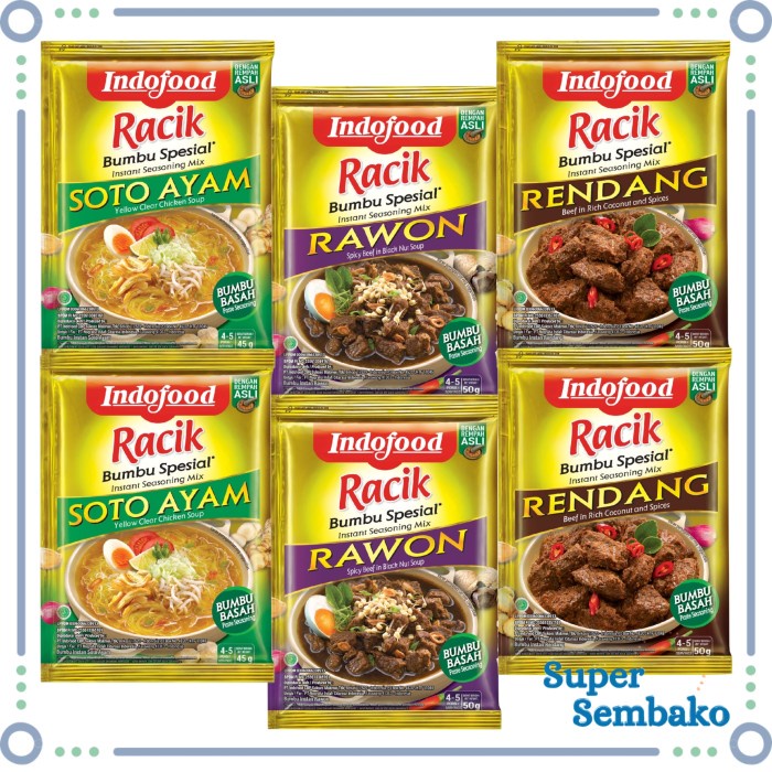 

PV985 BUMBU SPESIAL RACIK RENDANG RAWON SOTO AYAM INSTAN 25gr MURAH TERMURAH