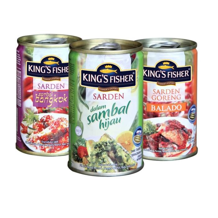 

IA374 SARDEN KALENG KING FISHER 155 GR SARDINES BUMBU INSTAN KING'S FISHER PROMO