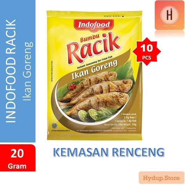 

TQ308 Indofood Racik Bumbu Instan Ikan Goreng Satuan & Renceng isi 10 @20 Gr SALE