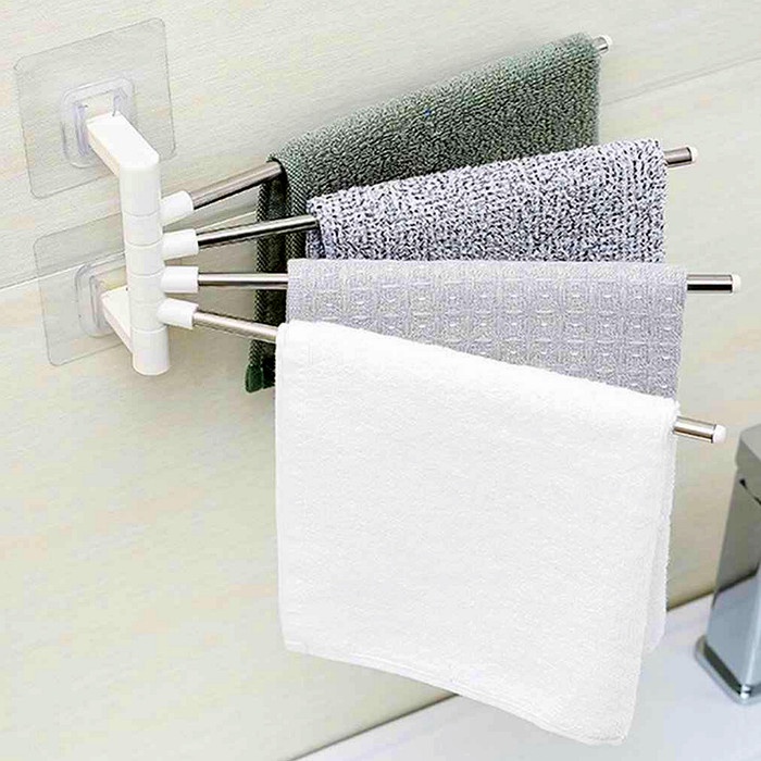 PREMIUM Rak Gantungan Handuk Stainless Putar Gatungan Lap Dapur Kapstok Putar