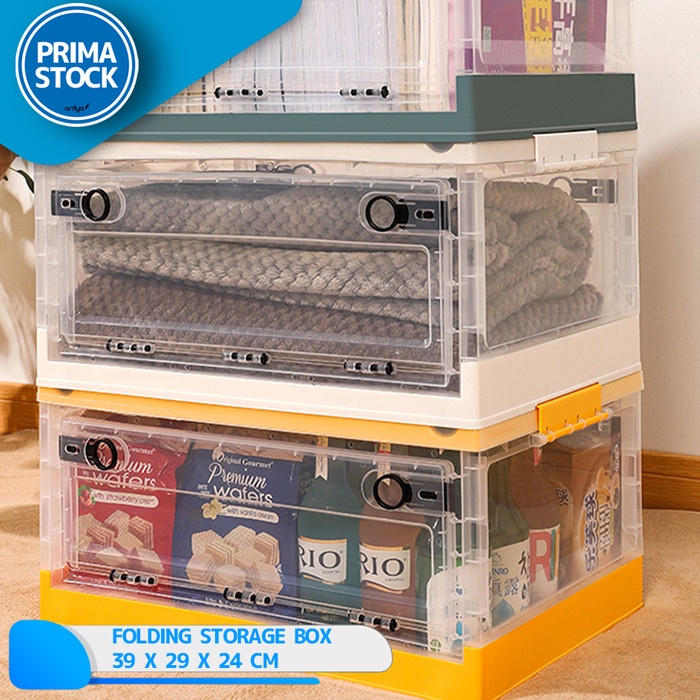 PREMIUM FOLDING STORAGE BOX LIPAT CONTAINER KOTAK TEMPAT BAJU TRANSPARAN