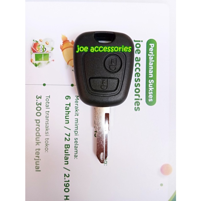 PREMIUM Casing Kunci Remote PEUGEOT 206