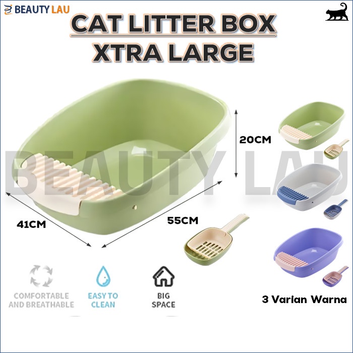 PREMIUM CAT LITTER BOX KUCING JUMBO TEMPAT PUP KUCING LITER BOX BAK PUP KUCING