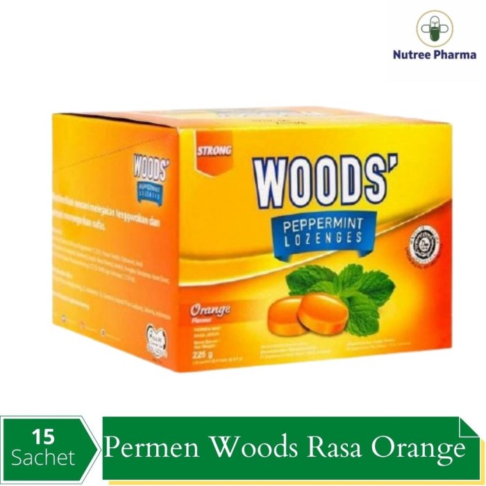 

woods permen orange 15 sachet