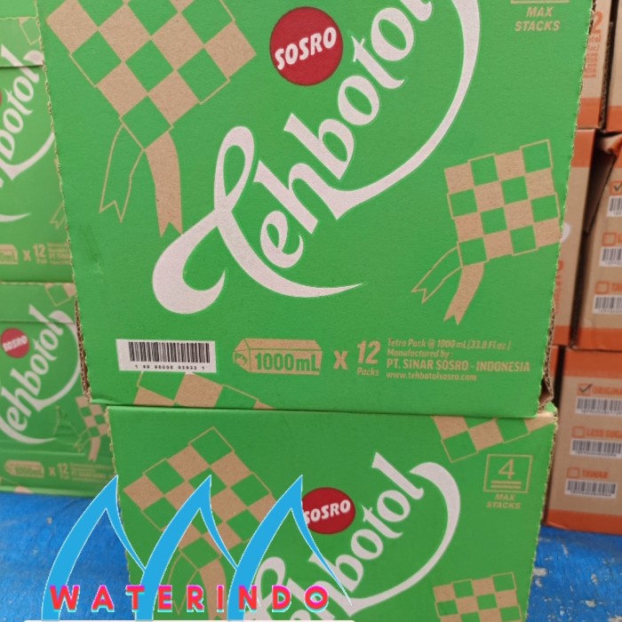 

teh botol sosro kotak 1liter x 12 botol (khusus gojek atau grab only)