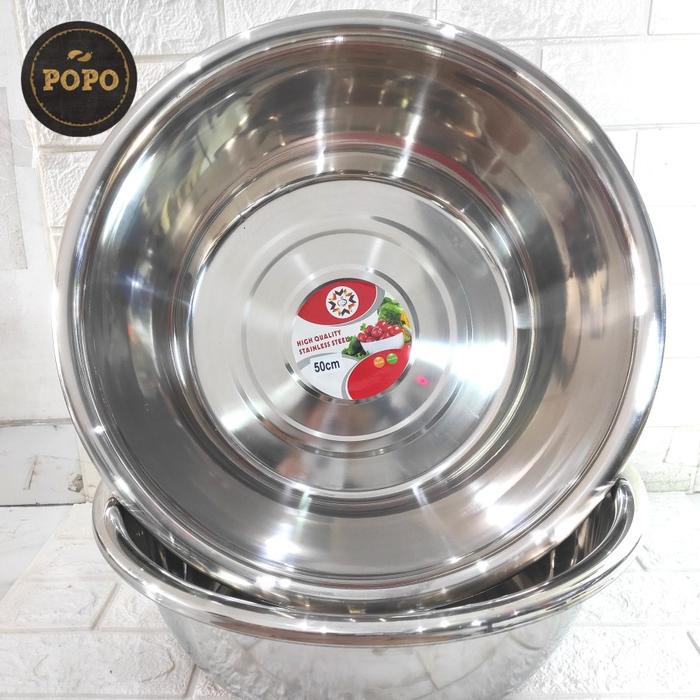 Baskom Korea Stainless Besar Mega Jumbo Mixing Bowl Adonan Makanan