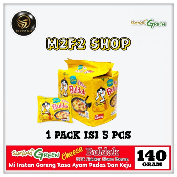 

Samyang Green Buldak Hot Chicken Flavor Ramen Cheese Mie Instant Goreng Rasa Ayam Pedas Dan Keju Bag