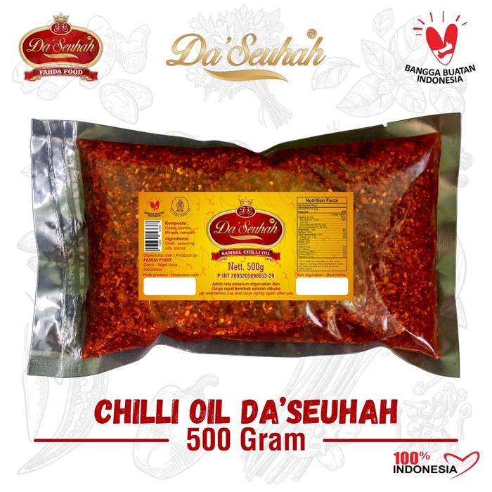 

Lezat- SAMBAL CHILLI OIL 500g daseuhah by FAHDA FOOD