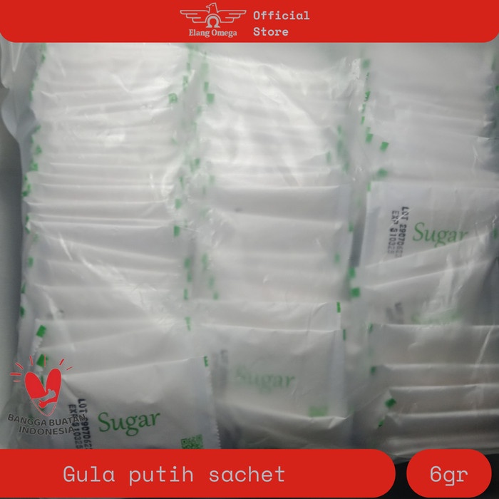 

Lezat- gula pasir sachet netto 6gr isi 1 pack 250pcs / gula putih sachet mini