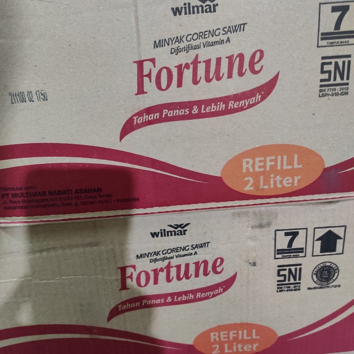 Lezat- minyak goreng 2 liter 1 dus fortune