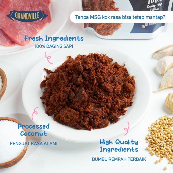 

Grandville Abon Sapi Ayam Crunchy Abon Anak Non MSG Halal MPASI 100G