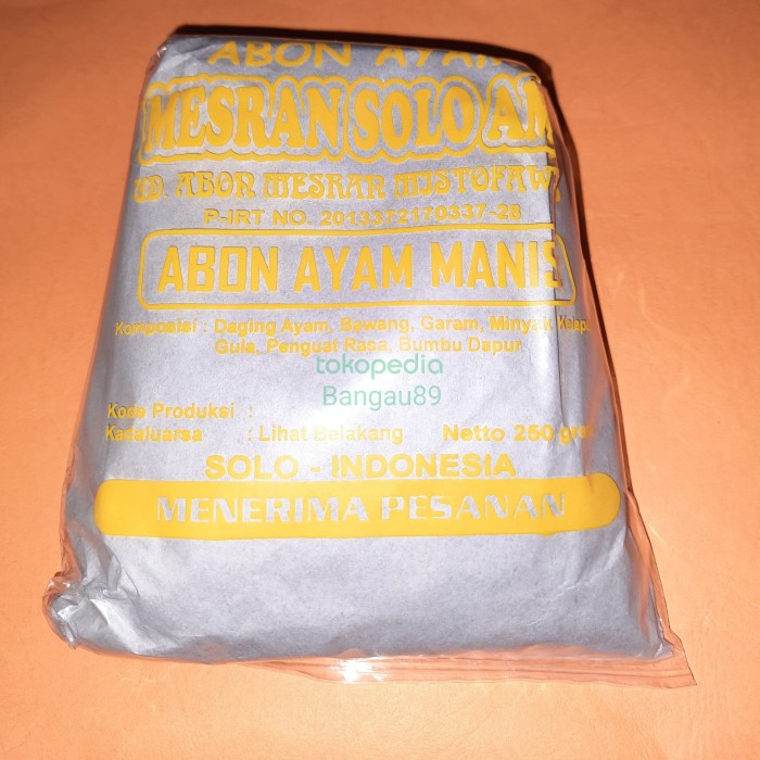 ABON AYAM MESRAN SOLO - Manis