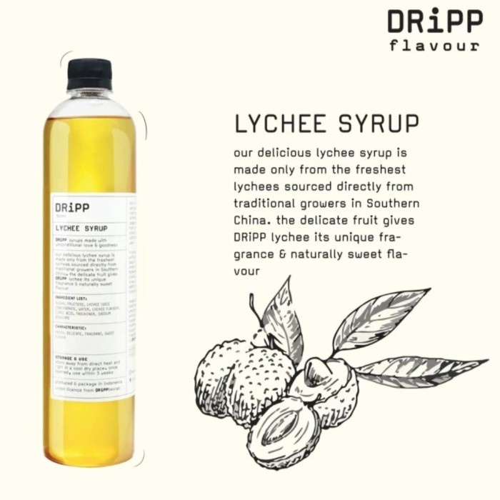 

Dripp Lychee Syrup - Sirup Leci 760ml