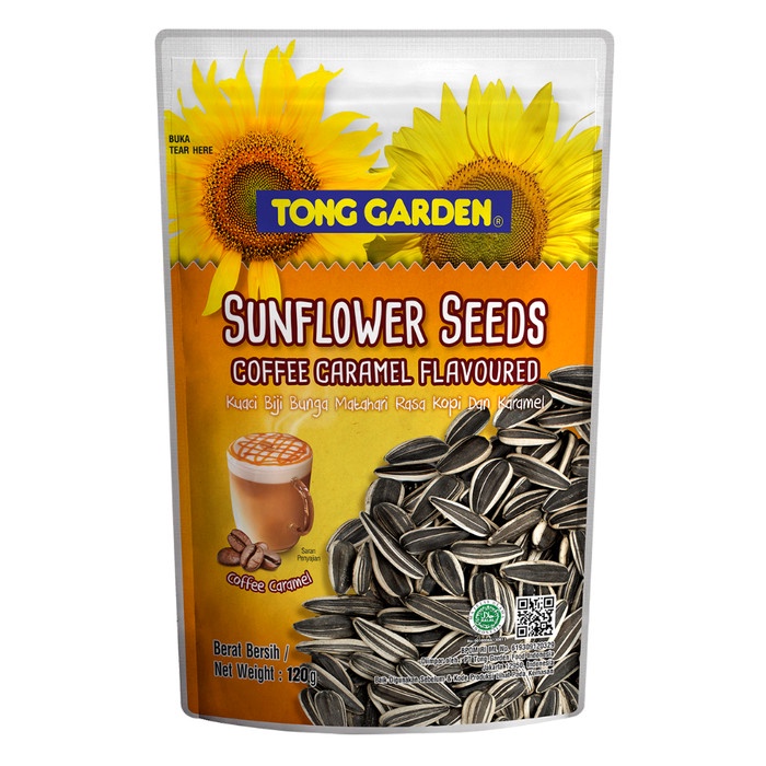 

2 PCS - Tong Garden Coffee Caramel Sunflower Seeds 120 g - Kuaci Rasa Kopi dan Karamel