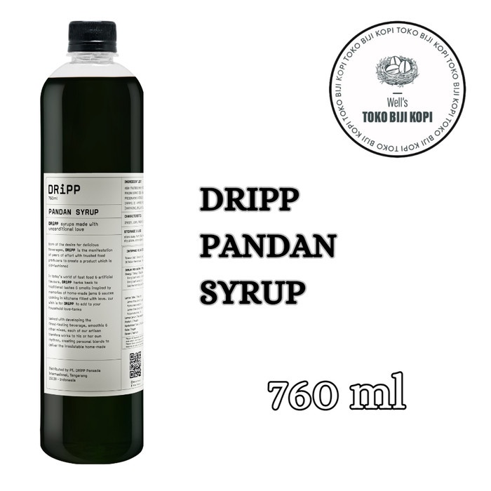

DRIPP SYRUP PANDAN FLAVOUR - 760 ML / SIRUP DRIPP PANDAN