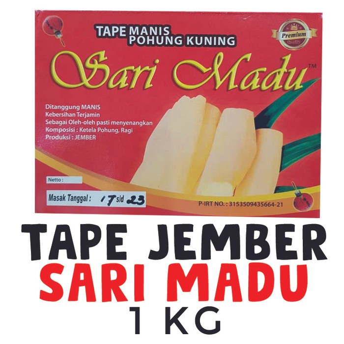 

(GoodSeller) Tape Jember produksi Sari Madu 1 kg