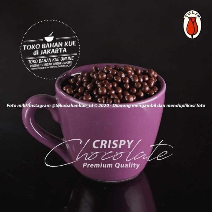 

HOT SALE! Tulip Crispearls Chocolate Crispy 500gr Crispy Choco Ball Cokelat