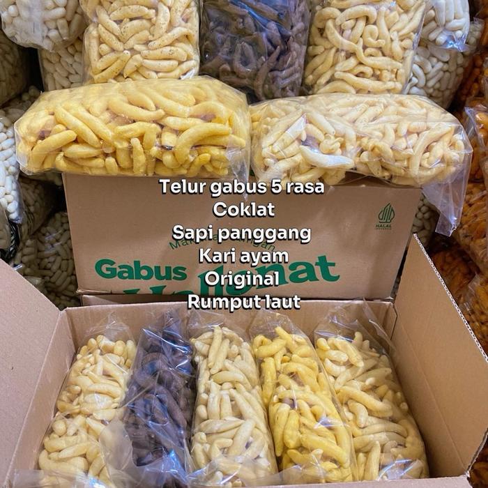 

Telur gabus bundling 5 rasa packing kardus