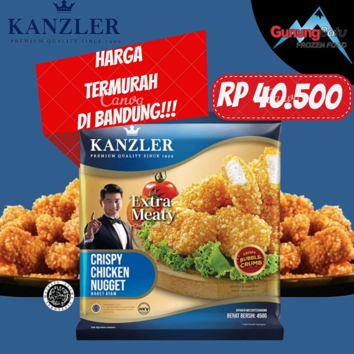 

Lezat- KANZLER CRISPY CHICKEN NUGGET 450GR