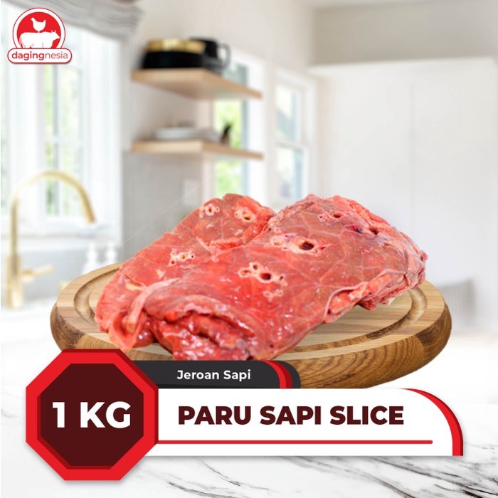 

Lezat- Paru Sapi Slice / Sliced Beef Lungs Premium Quality - 1kg