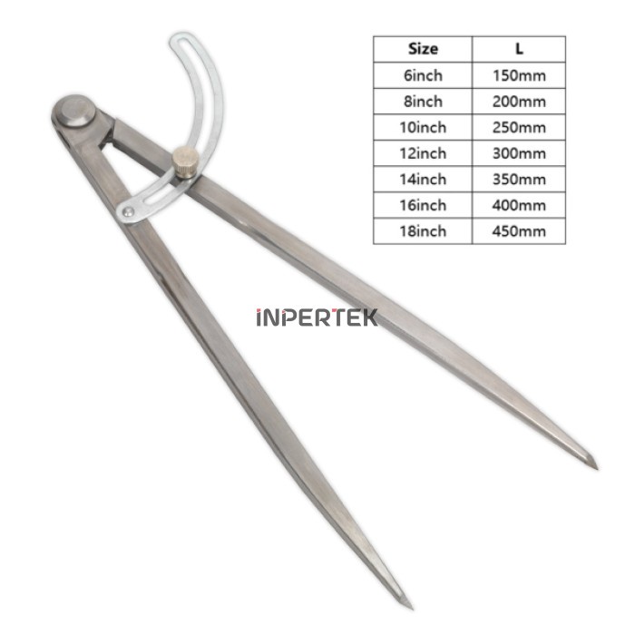 

JANGKA BESI 12" JANGKA LURUS JANGKA BUBUT 12 WING COMPASS CALIPER 12