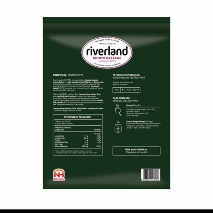 

Lezat- Riverland Chicken Bonito Karaage 500 Gr