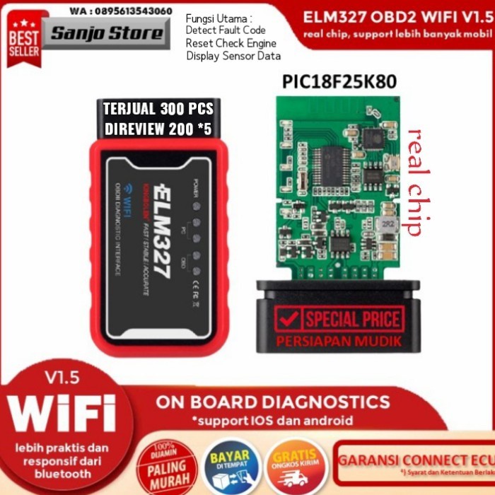 ORI ELM327 V1.5 WIFI OBD2 SCANNER SUZUKI ERTIGA AERIO BALENO SX4 SWIFT