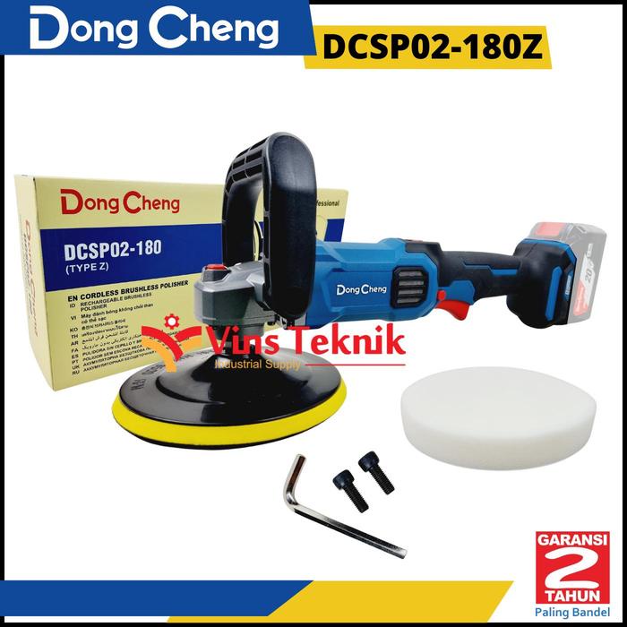 Cordless Brushless Mesin Poles Mobil Polisher DONGCHENG DCSP02-180Z