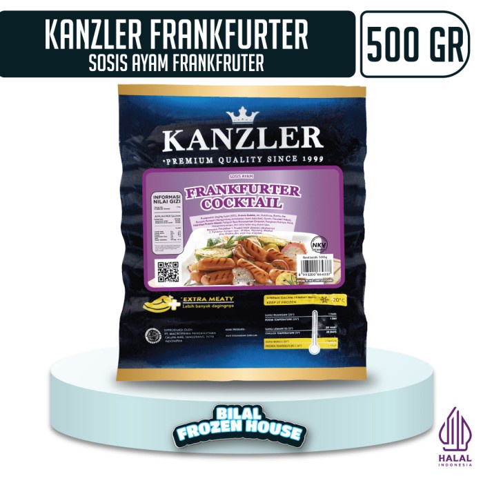 

Lezat- Sosis Kanzler Frankfurter Cocktail 500gr - Sosis Ayam Frankfurter