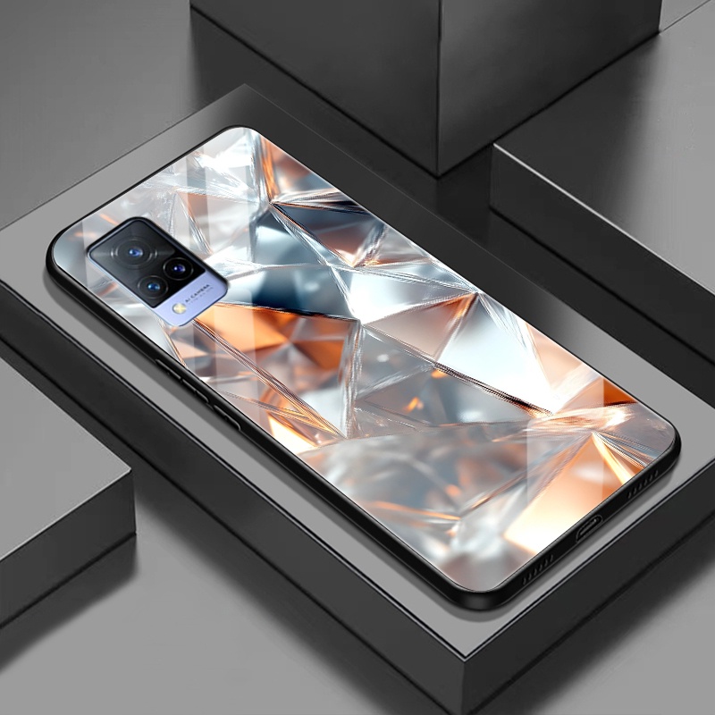 Casing Hp Untuk VIVO V21 4G V21 5G V21s 5G V20 V19 V17 Pro V15 Pro S1 Pro Case Casing pola Kaca Kasi