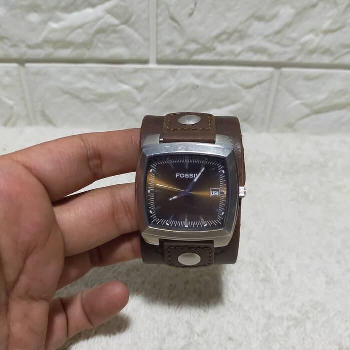 Jam fossil SOLD gaban besar coklat Preloved second bekas *